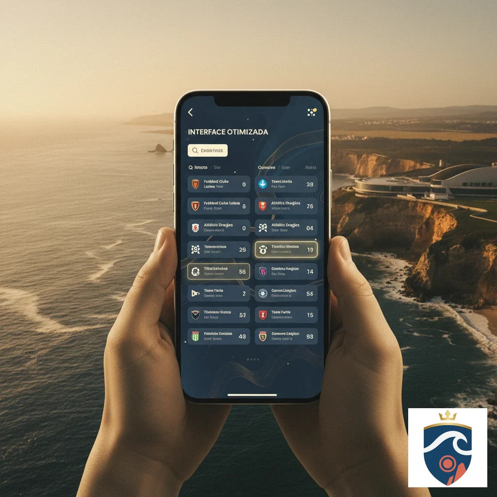 Smartphone com interface adaptada para apostas em eSports.