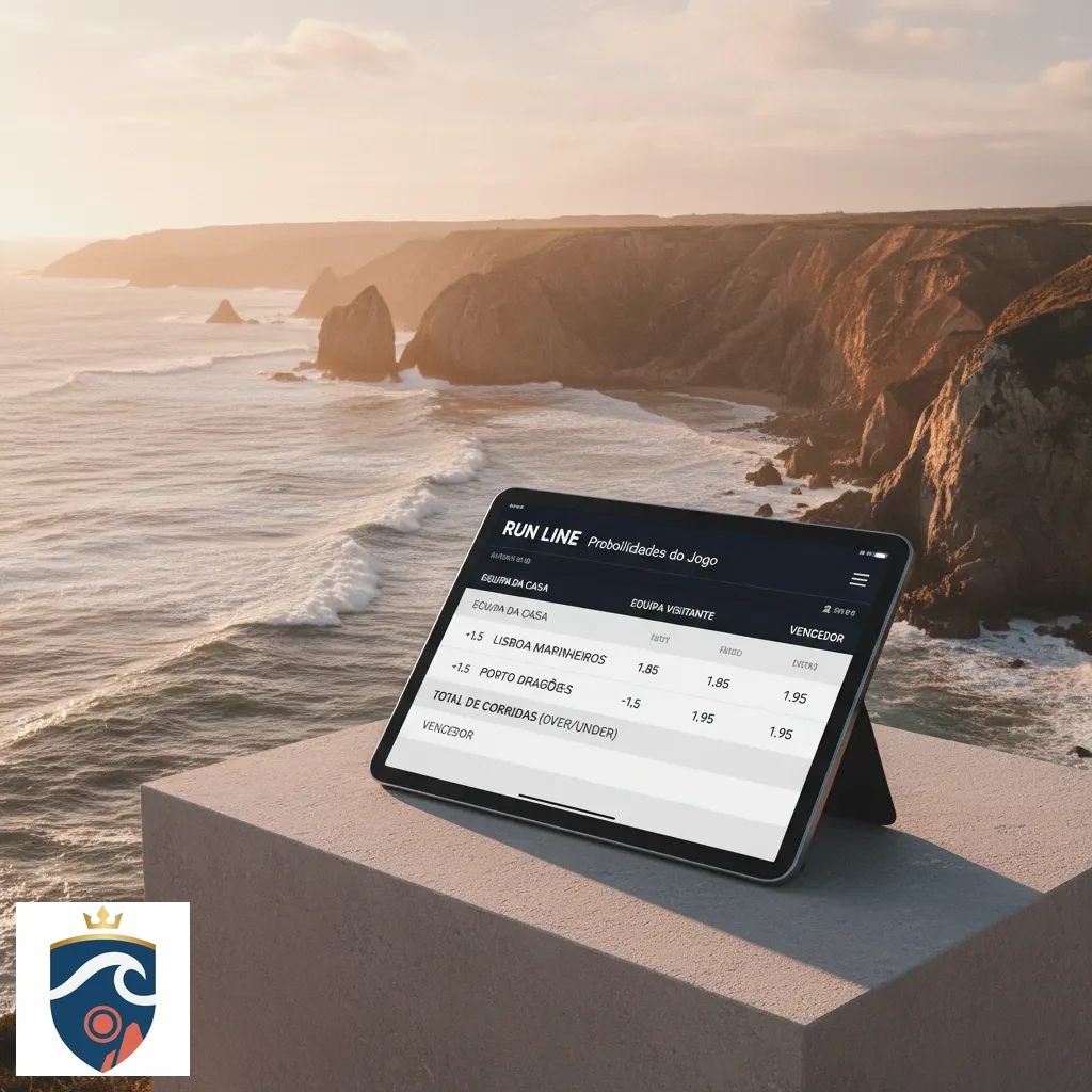 Interface com cotações de Moneyline e linha de handicap de 1.5 para jogo de beisebol.