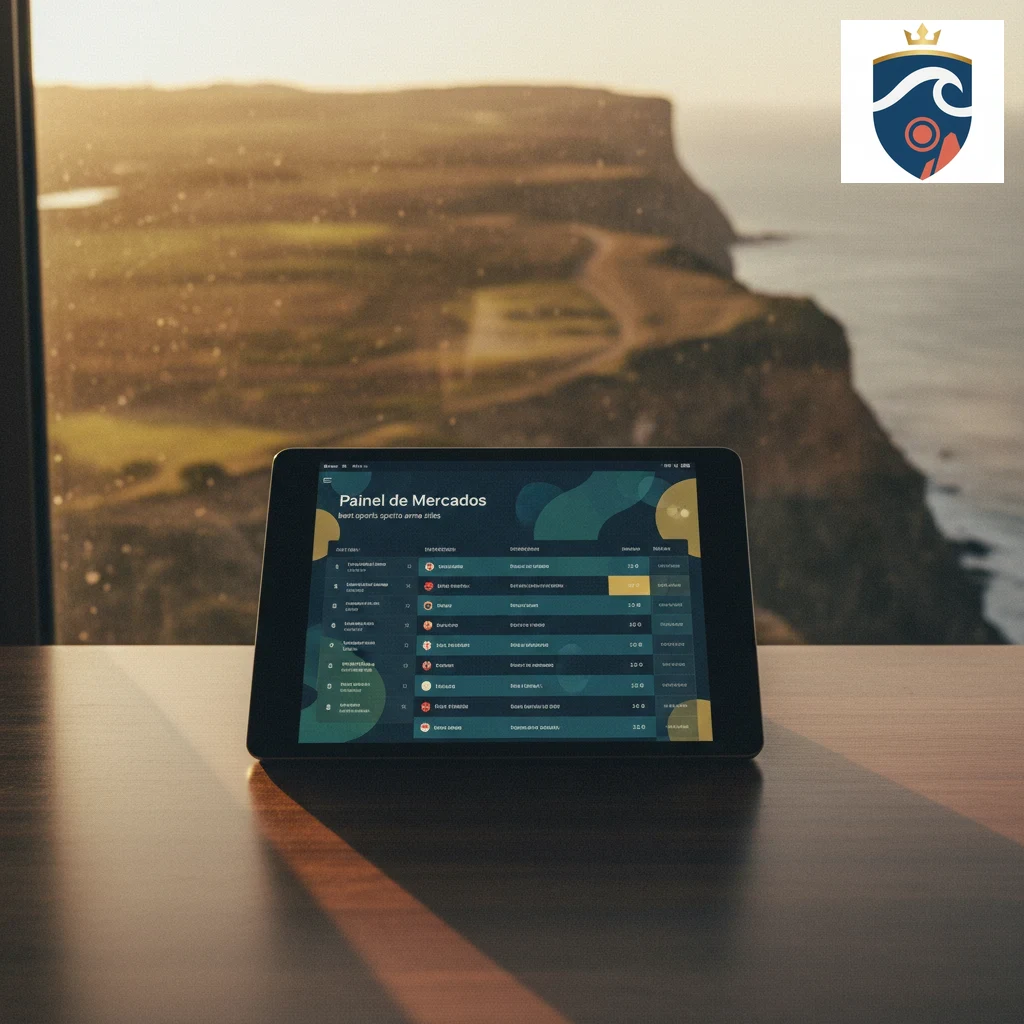 Interface da lista de eventos de futebol com cotações pré-jogo detalhadas.